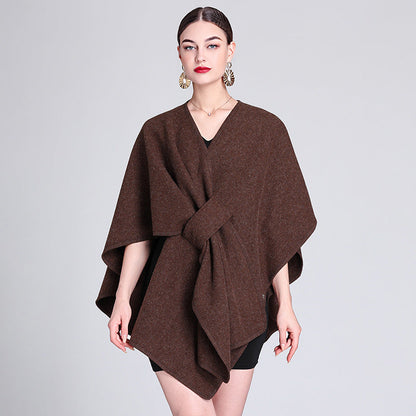 Women's Elegant Faux Wool Wrap Shawl