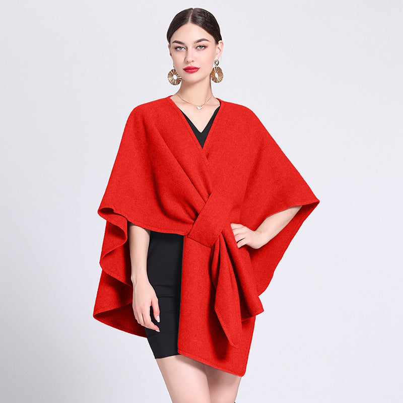 Women's Elegant Faux Wool Wrap Shawl