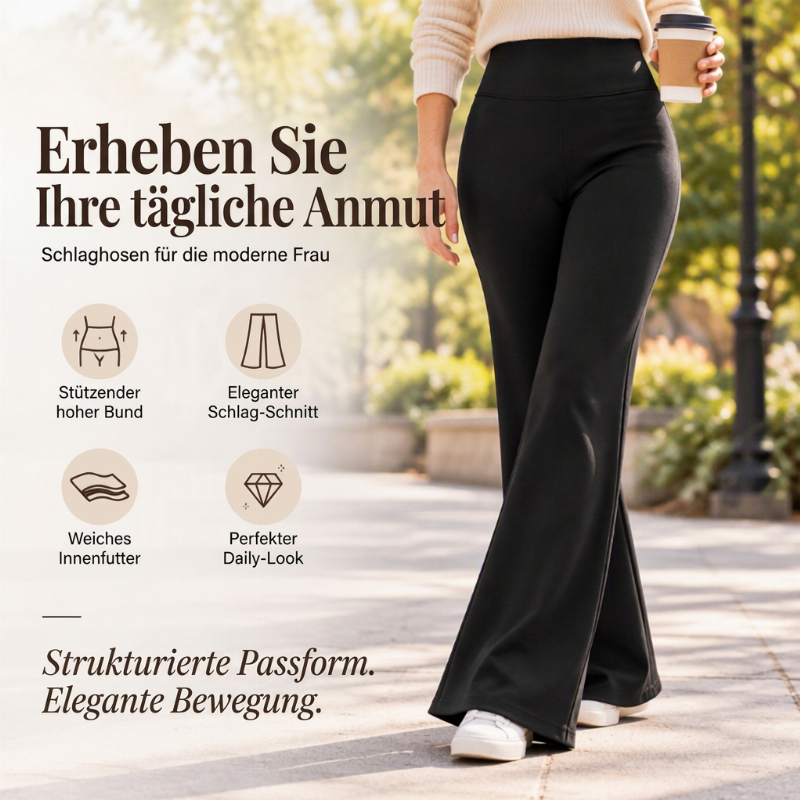✨Damen High-Waist Schlaghose mit Plüschfutter