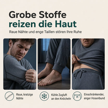 Zweiteiliges Loungewear-Set mit grünem Langarmshirt und grünen karierten Hosen