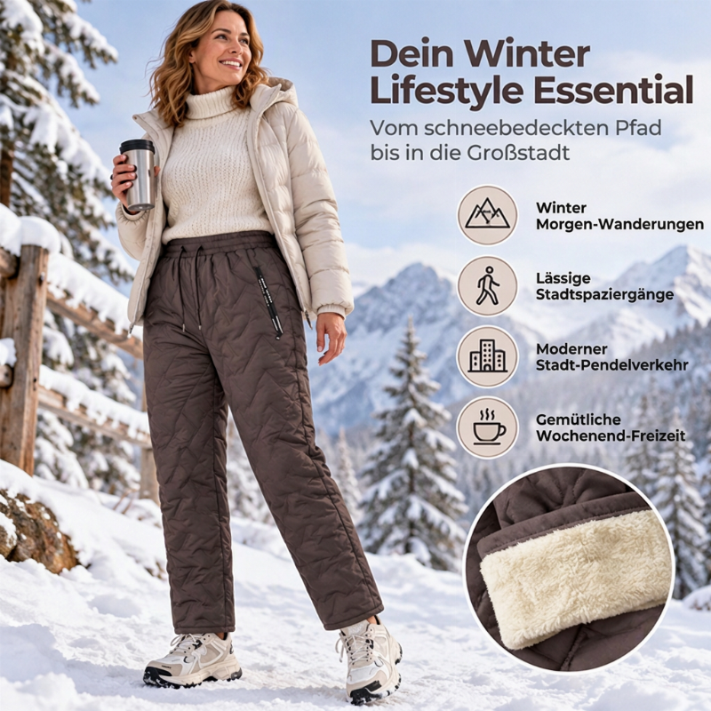 Warme Winterhosen für Damen mit dickem Plüschfutter