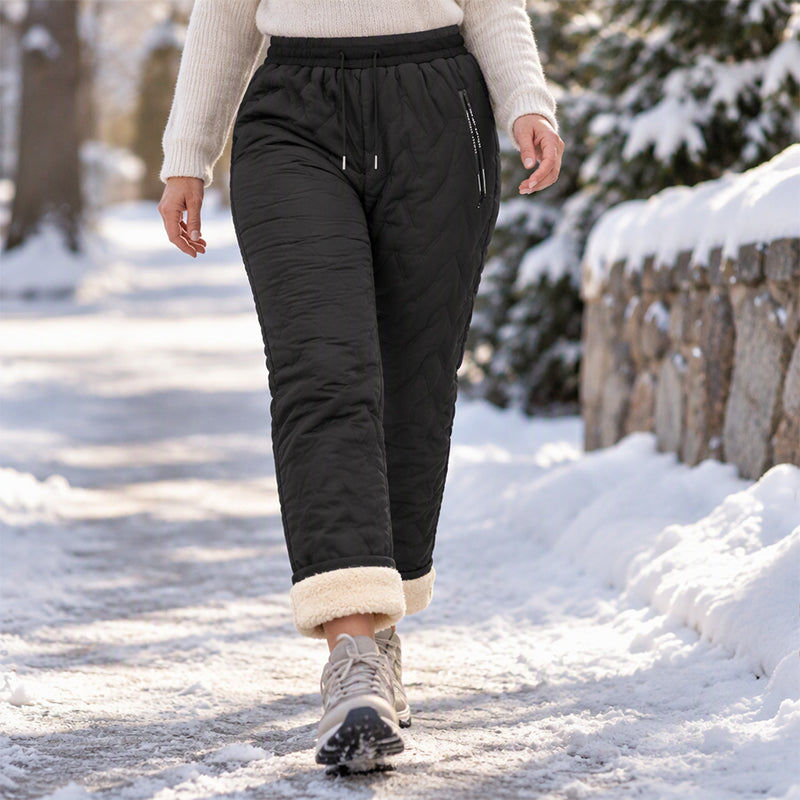 Warme Winterhosen für Damen mit dickem Plüschfutter