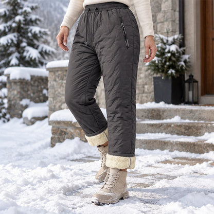 Warme Winterhosen für Damen mit dickem Plüschfutter