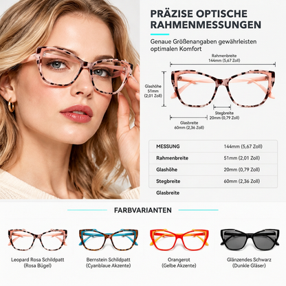Cyberpunk Cat Eye Blaulichtfilter-Brille für Damen, trendige fotochrome klare Gläser