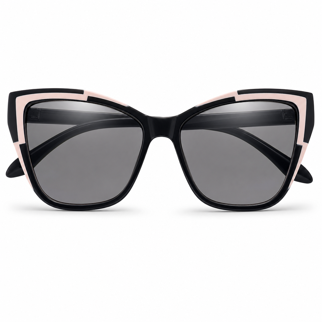 Cyberpunk Cat Eye Blaulichtfilter-Brille für Damen, trendige fotochrome klare Gläser