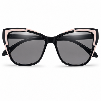Cyberpunk Cat Eye Blaulichtfilter-Brille für Damen, trendige fotochrome klare Gläser