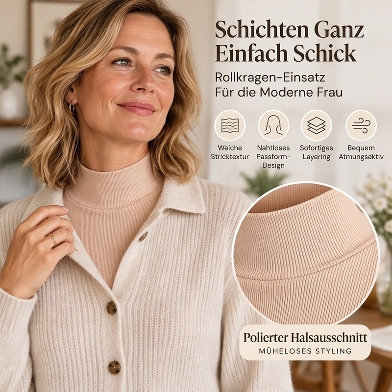 Vielseitiger gerippter Kunstkragen für Damen