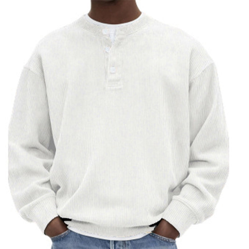 🥳Millionenfach bewährt!🥳 Lässiges Cord-Langarm-Henley-Shirt für Herren
