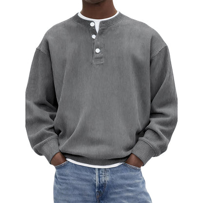 🥳Millionenfach bewährt!🥳 Lässiges Cord-Langarm-Henley-Shirt für Herren