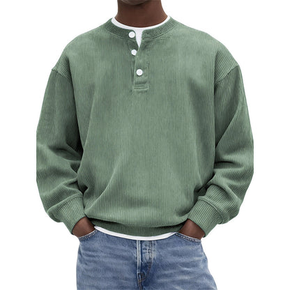 🥳Millionenfach bewährt!🥳 Lässiges Cord-Langarm-Henley-Shirt für Herren