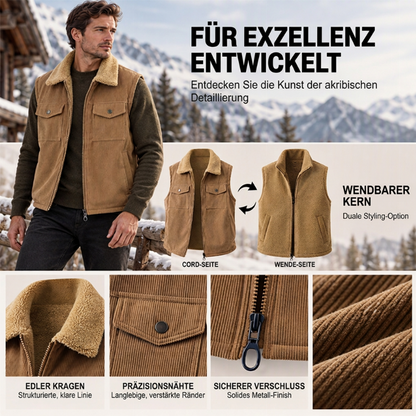 ⚡Flash-Sale! Solange der Vorrat reicht!⚡ Unisex Wendbare Kord Freuwe Warme Weste