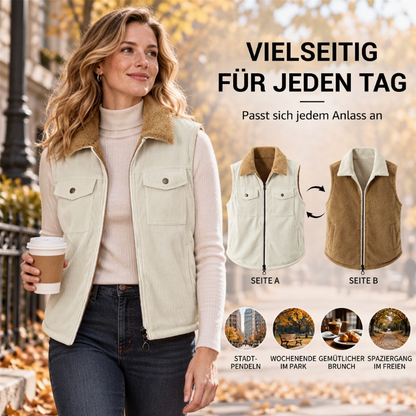 ⚡Flash-Sale! Solange der Vorrat reicht!⚡ Unisex Wendbare Kord Freuwe Warme Weste