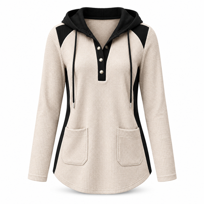 ⏰Letzte Chance! Jetzt zugreifen!⏰ Damen lässiger Strick-Sweatshirt mit V-Ausschnitt