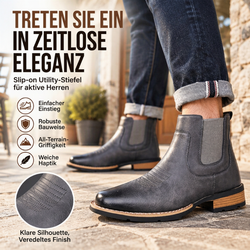 Vintage-Chelsea-Stiefel zum Hineinschlüpfen für Herren