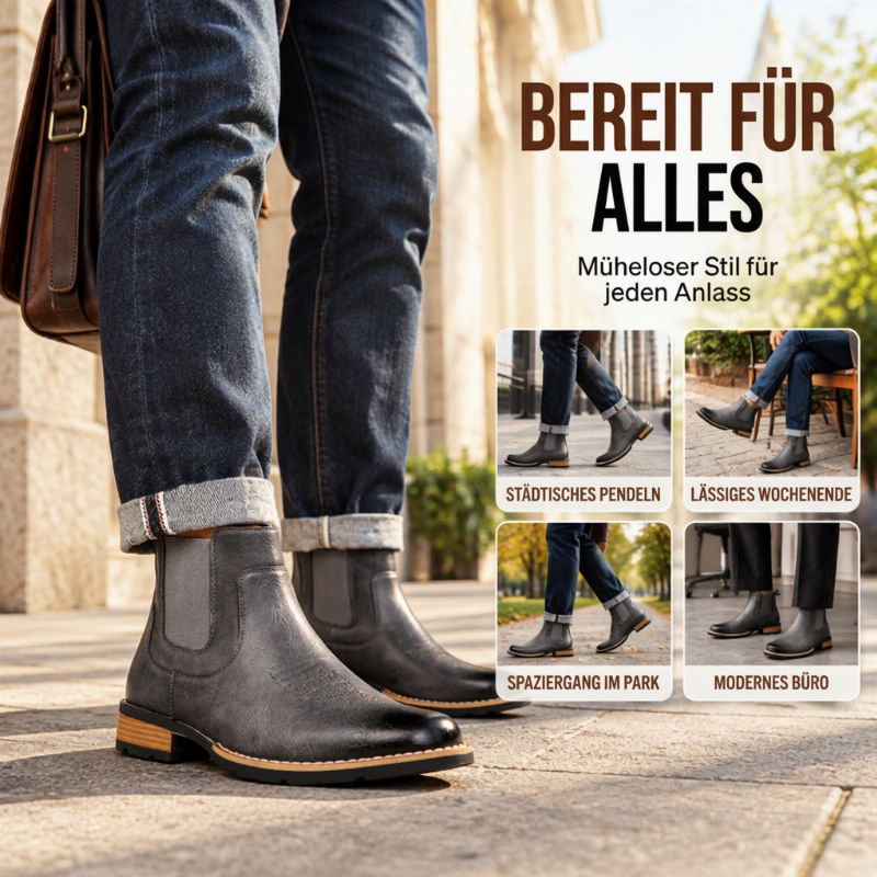 Vintage-Chelsea-Stiefel zum Hineinschlüpfen für Herren