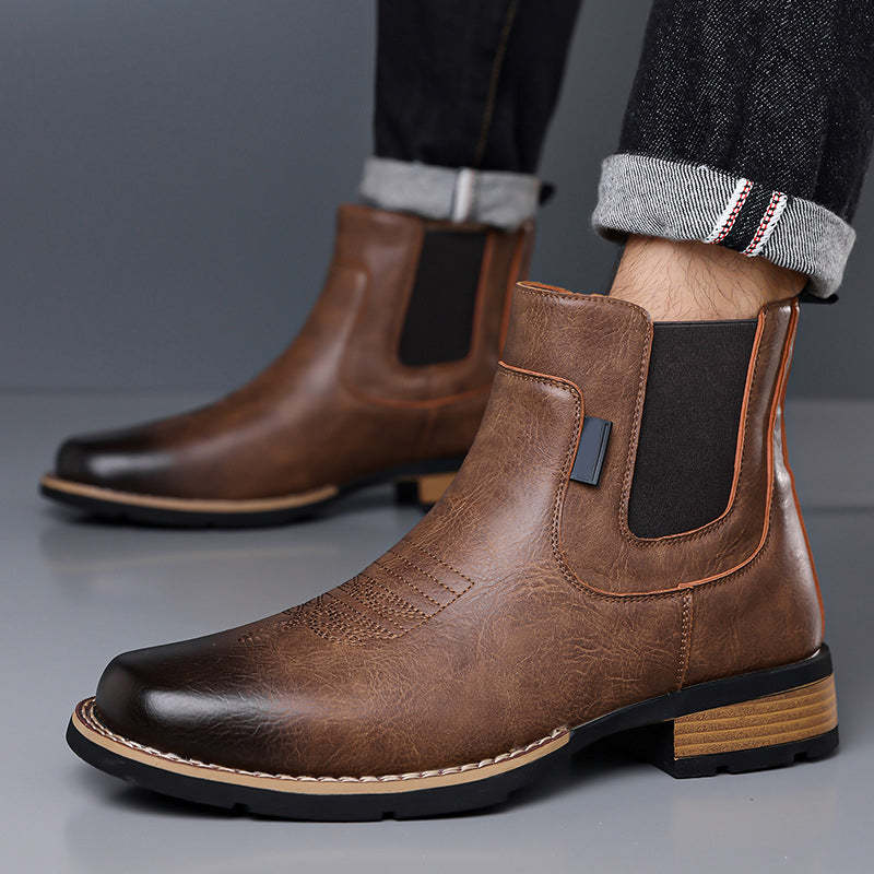 Vintage-Chelsea-Stiefel zum Hineinschlüpfen für Herren