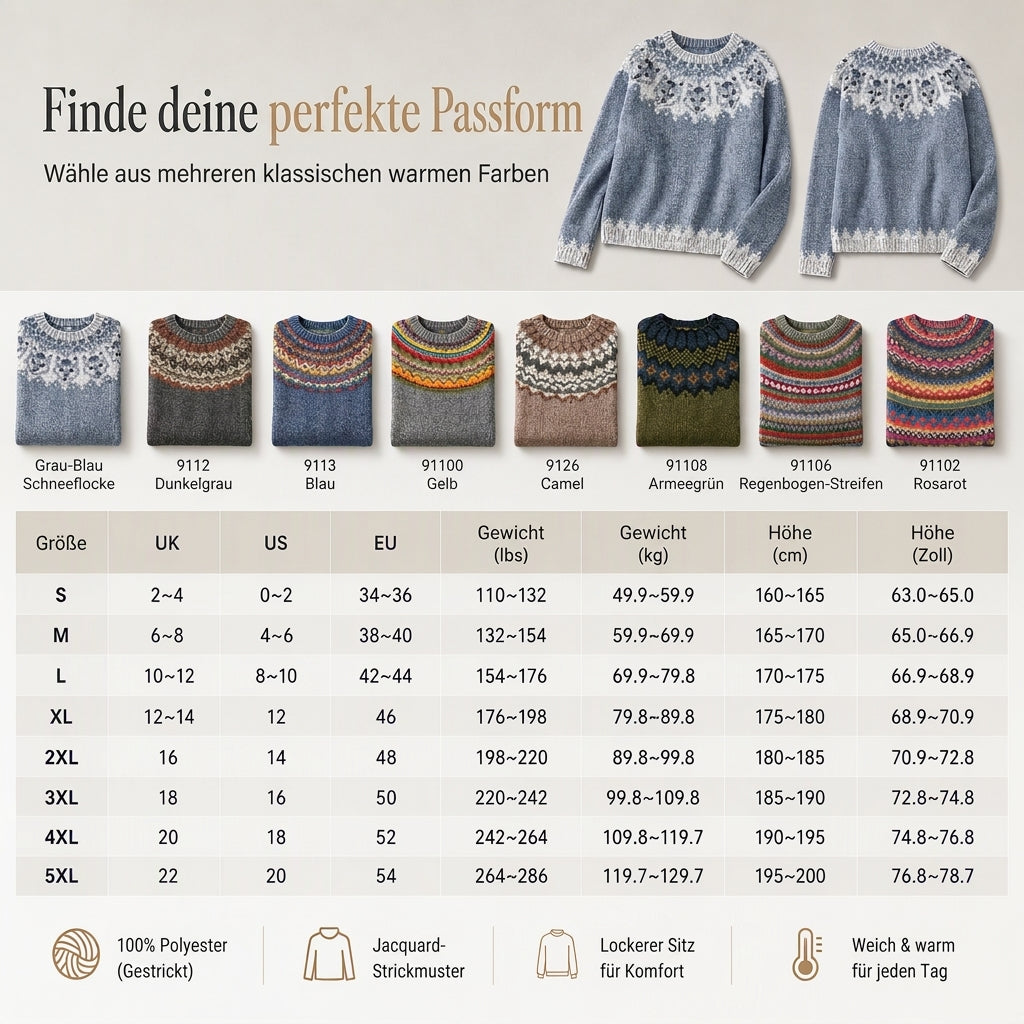Locker sitzender Damen-Strickpullover mit Rundhalsausschnitt und Farbblock-Design