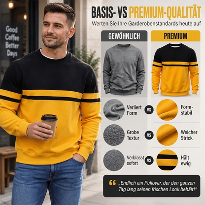 Lässiges Herren-Sweatshirt mit Rundhalsausschnitt und Color-Block-Design