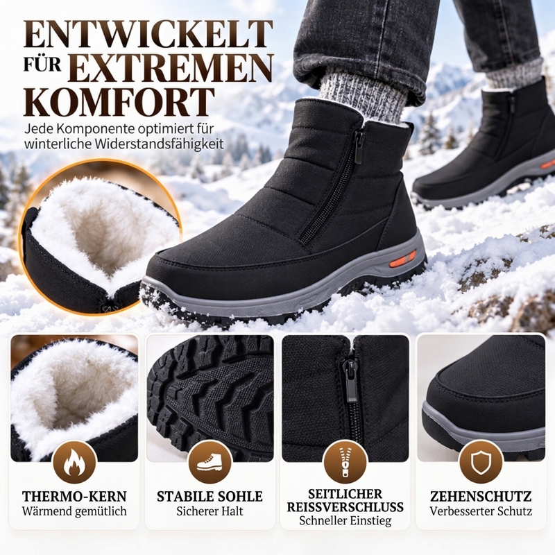 💧🥾 Herren Winterstiefel – Warmes Plüschfutter, wasserdicht, rutschfest 🌨️