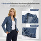 🧥 ČASOVĚ OMEZENÁ NABÍDKA – SLEVA 50 %! ✨ Dámská džínová bunda – vpředu rozepínací, s volánky, lehká, klasický vzhled ✨