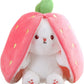 🍓🍓Strawberry Bunny Transformed into Little Rabbit🎀 Fruit Doll Plyšová hračka🐰🐰