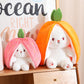 🍓🍓Strawberry Bunny Transformed into Little Rabbit🎀 Fruit Doll Plyšová hračka🐰🐰