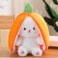 🍓🍓Strawberry Bunny Transformed into Little Rabbit🎀 Fruit Doll Plyšová hračka🐰🐰