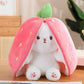 🍓🍓Strawberry Bunny Transformed into Little Rabbit🎀 Fruit Doll Plyšová hračka🐰🐰