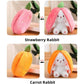 🍓🍓Strawberry Bunny Transformed into Little Rabbit🎀 Fruit Doll Plyšová hračka🐰🐰