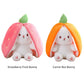 🍓🍓Strawberry Bunny Transformed into Little Rabbit🎀 Fruit Doll Plyšová hračka🐰🐰
