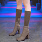 🥳Zimní speciální nabídky🥳 - Fashion Stretch pletené vysoké Chunky Heel boty pro ženy