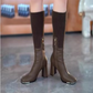 🥳Zimní speciální nabídky🥳 - Fashion Stretch pletené vysoké Chunky Heel boty pro ženy
